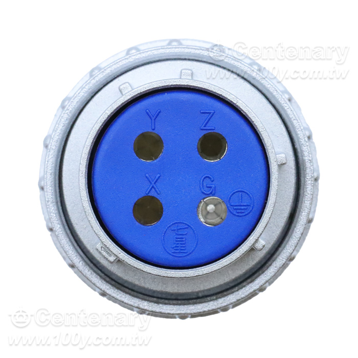 4P直管-母插頭 15A/250V 24mm - 91562 產品圖片