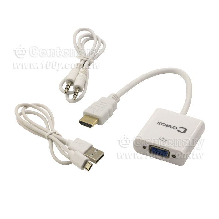 HDMI轉VGA轉換器 白色 - 92432 產品圖片