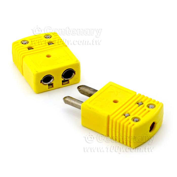 K Type 熱電偶插頭 公+母 (黃) - 94758 產品圖片