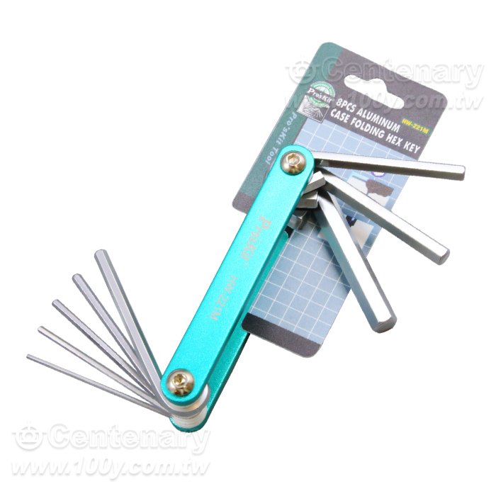 8PCS Aluminum Case Folding Hex Key - 94802 Product Image