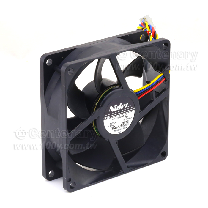 PWM 溫控調速風扇 DC12V/0.38A 4P-housing  80*80*25mm - 96185 產品圖片