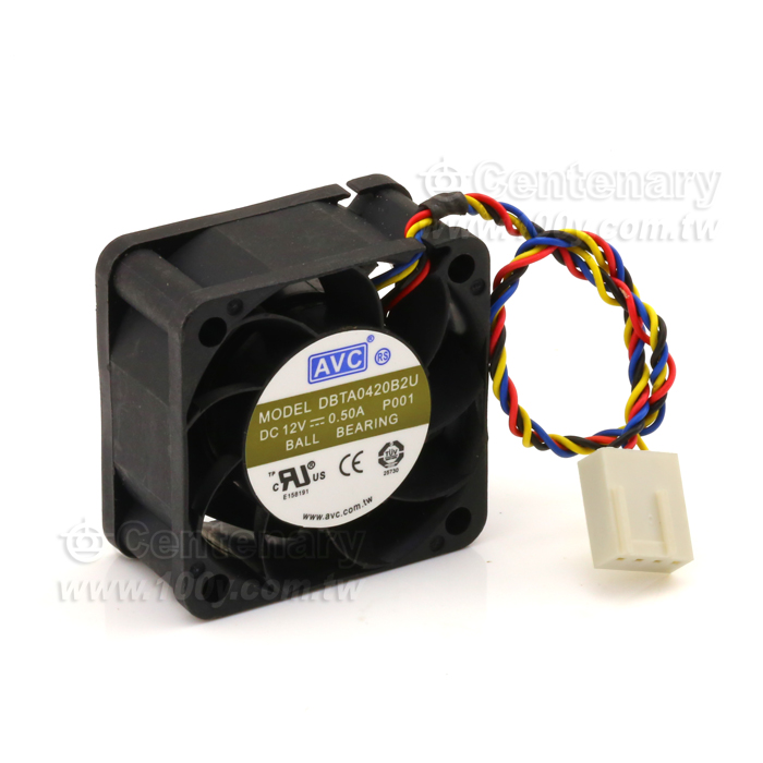 PWM 調速風扇 DC12V/ 0.50A 40×40×20mm  小4PIN接口 - 96249 產品圖片