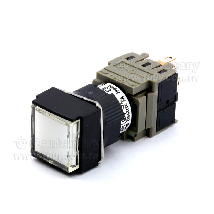 帶燈按鈕開關 白色 LED24V - 88654 產品圖片