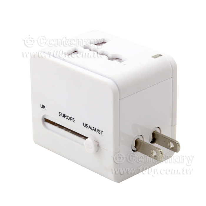 萬能旅行通用轉換插座/雙白色USB2.1A - 97111 產品圖片