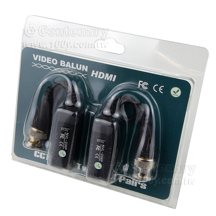 BNC頭/雙絞線傳輸器(2入)監控專用 - 97925 產品圖片