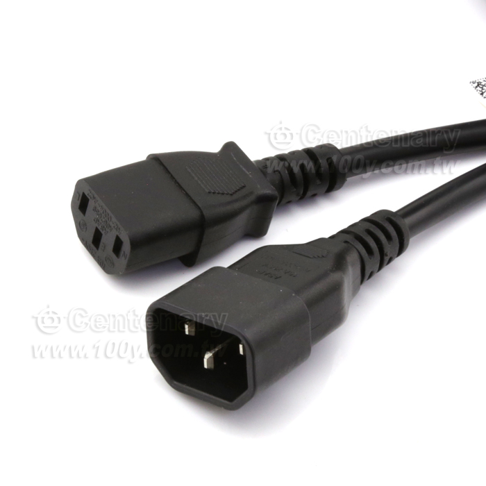 PDU server UPS power cord C13 to C14 male and female pair plug pure copper three core product tail power extension cord - 142378 Product Image