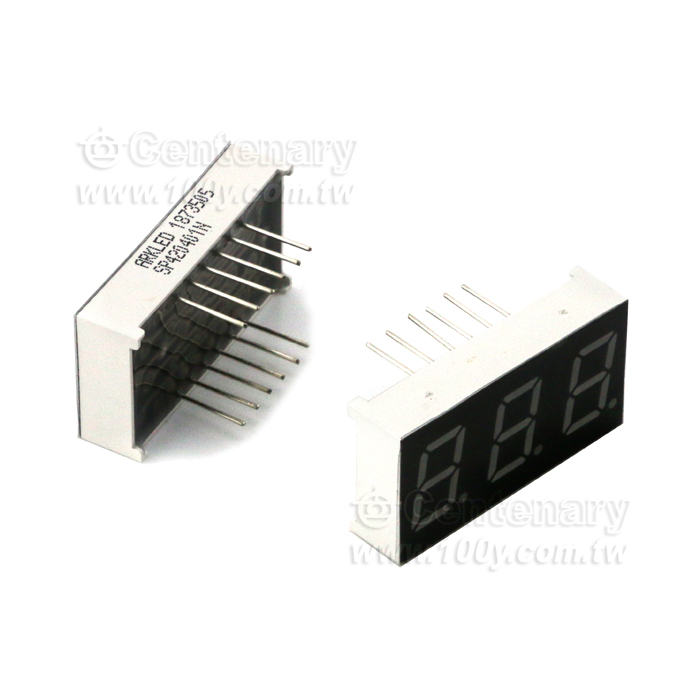 0.4" 共陽3位7段顯示器 紅 1.9V 100uA - 98643 產品圖片