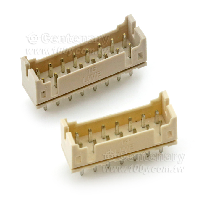 2*3P 雙排公座 P:2.0mm 180° - 165621 產品圖片