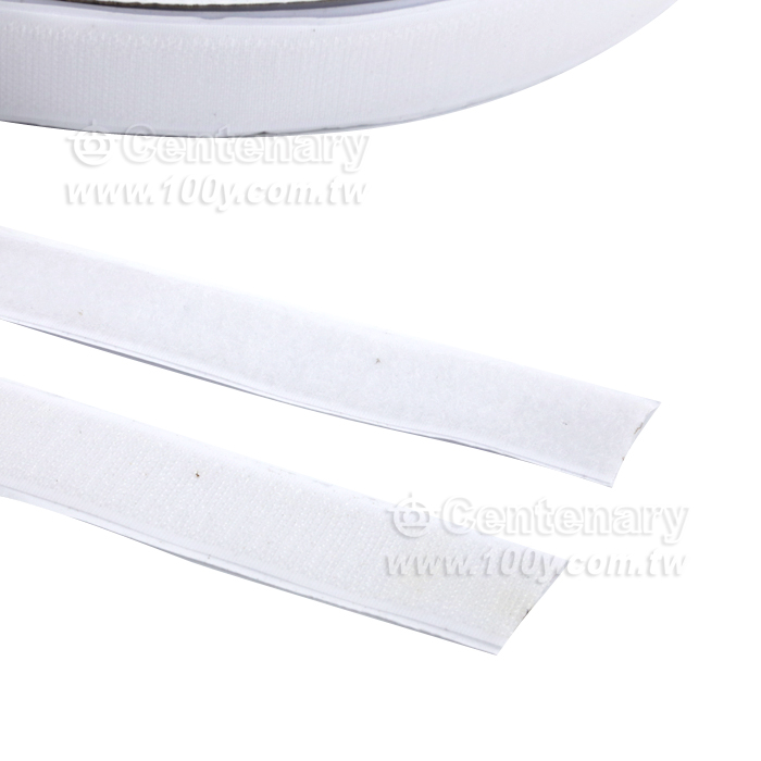 魔鬼沾-毛面+勾面-雙面背膠 25mm 白色 - 63013 產品圖片