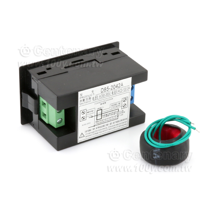 交流雙顯電壓電流表 AC80-300V AC0.1-100A - 102504 產品圖片