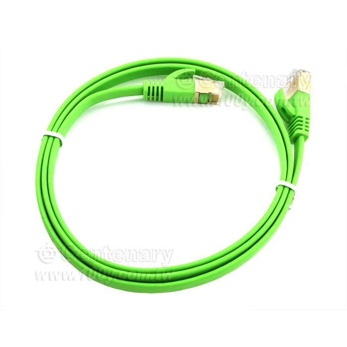 Cat.7 超高速網路線 (超薄扁線型) 綠色 5M - 101253 產品圖片