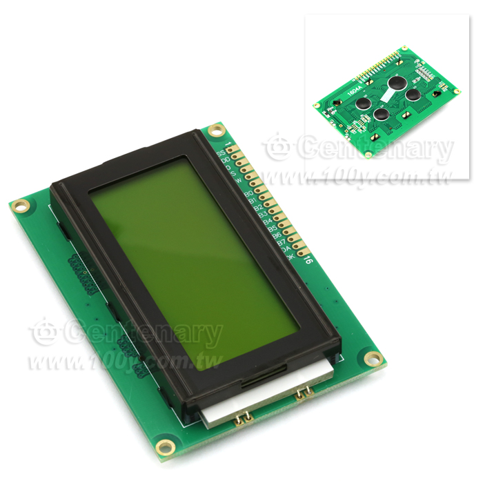 16*4 字符型 LCD 5V (黃綠底黑字) 並口 - 101218 產品圖片