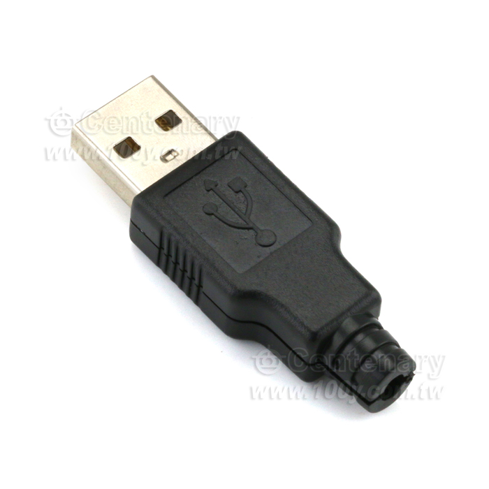USB 2.0 A Type 公頭 三件式出線連接器 - 104228 產品圖片