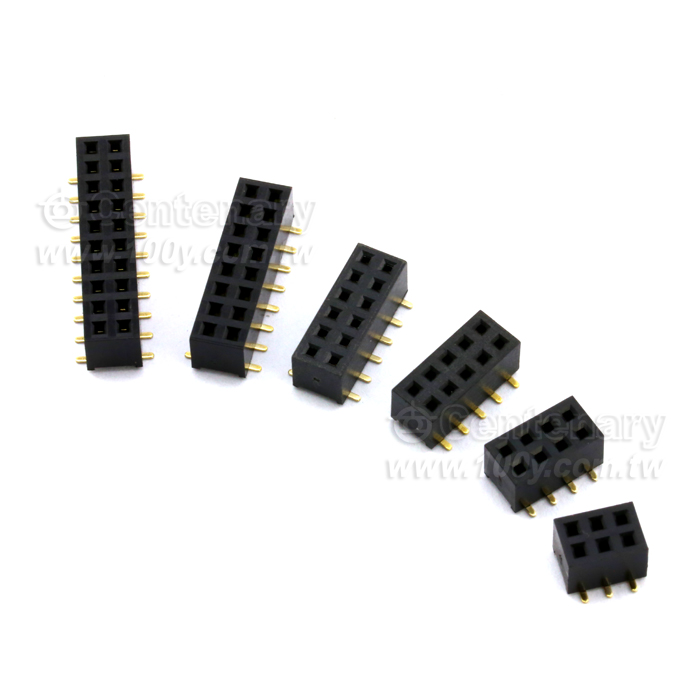 SMD 2*5雙排母座 P:2.0mm - 104439 產品圖片