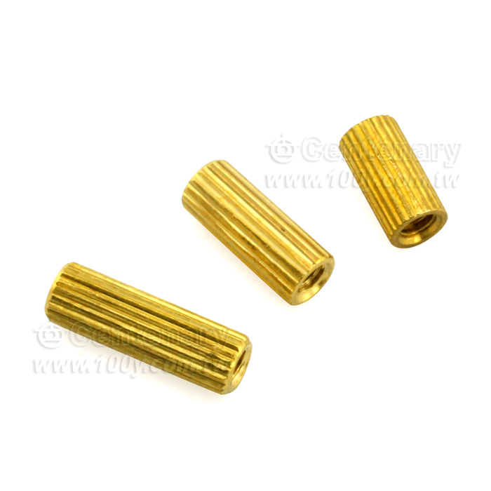 雙通圓形滾花雙通 銅螺柱 M2*30 - 145123 產品圖片