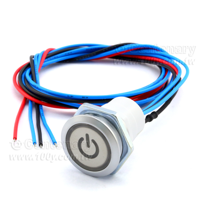 有段開關 Φ19mm 不鏽鋼  LED: 綠色 - 43251 產品圖片