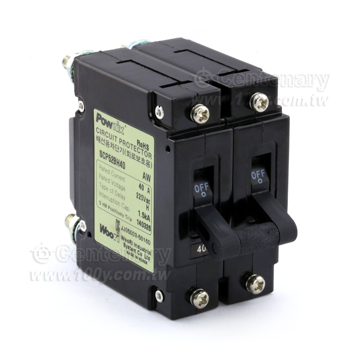 無熔絲過載斷路器 高速 2P/40A AC220V - 106529 產品圖片
