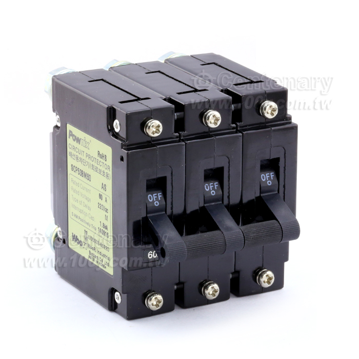 無熔絲過載斷路器 中速 3P/60A AC220V - 106530 產品圖片