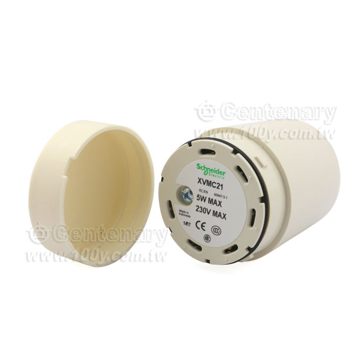Base Unit With Cover XVM-ψ45mm White Screw Terminal - 107720 Product Image
