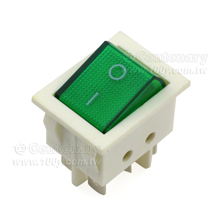 附燈-綠按鈕/白底 AC110-220V - 108300 產品圖片