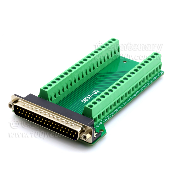 DB37 Male Parallel Relay Station Transfer Terminal Adapter Board Module - 108669 Product Image
