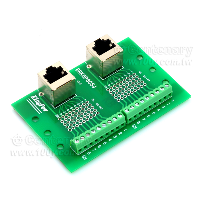 RJ45 雙口轉端子轉接板 - 108672 產品圖片
