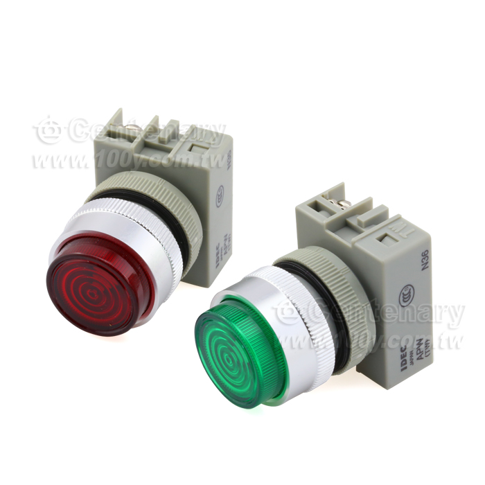 平頭圓形指示燈LED 紅色 DC24V - 108551 產品圖片