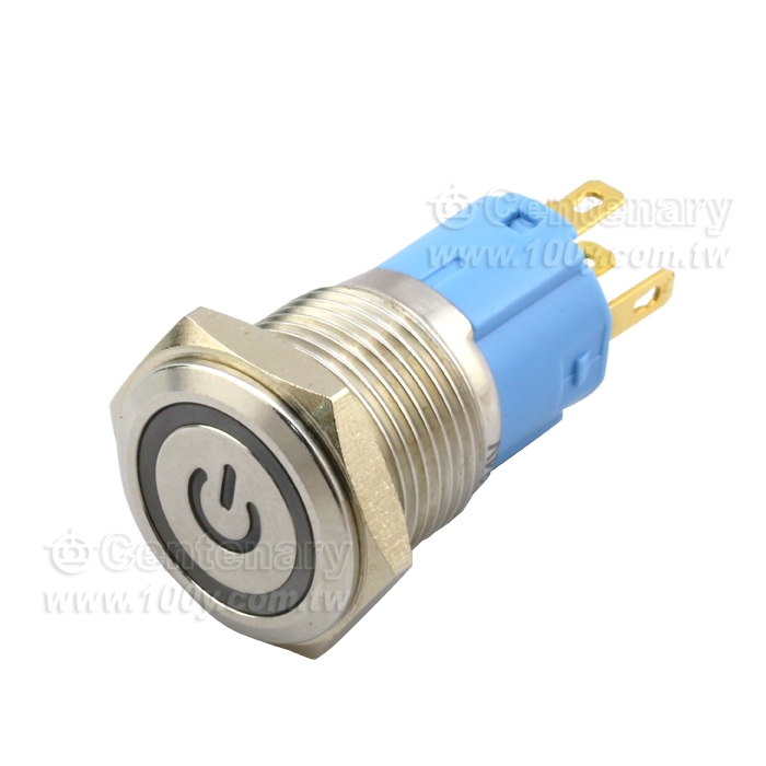 Φ16mm防水型自鎖焊線式 LED: 藍色 24V - 106809 產品圖片
