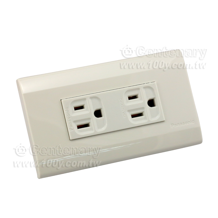 埋入式瞬瞬附接地極雙插座(覆蓋板) 15A 125V AC - 108831 Product Image