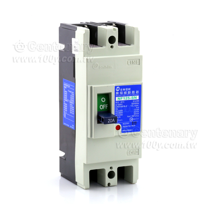 NF型無熔絲斷路器 2P/20A - 109079 產品圖片