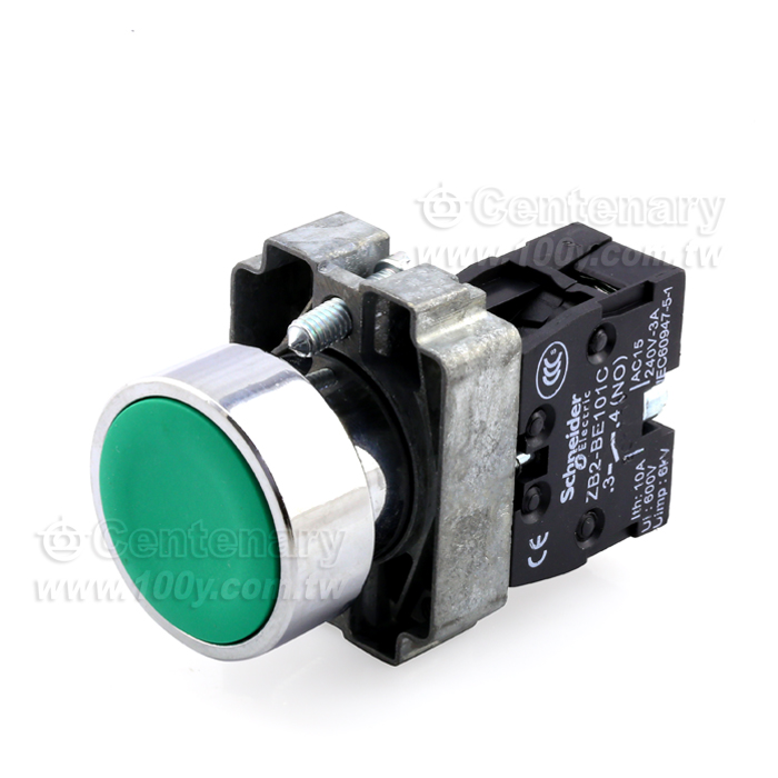 自復式按鈕開關 綠色 1NO AC/DC 600V - 109134 產品圖片