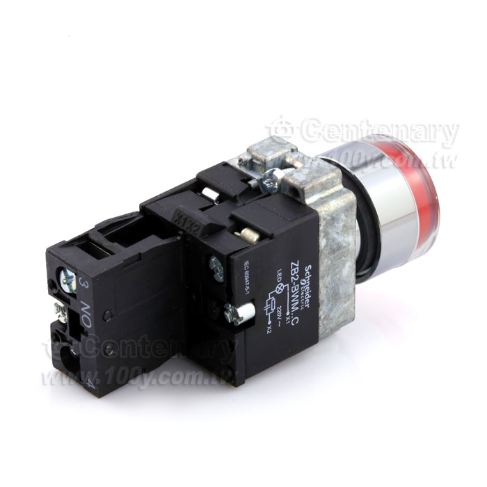自復式開關 紅色 LED AC/DC24V 1NO LED - 109136 產品圖片