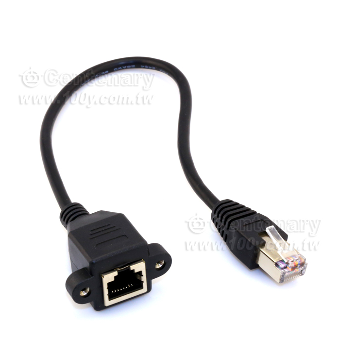 RJ45 公對母 Cat5.e 帶螺絲孔可固定網路延長線 5M - 143283 產品圖片