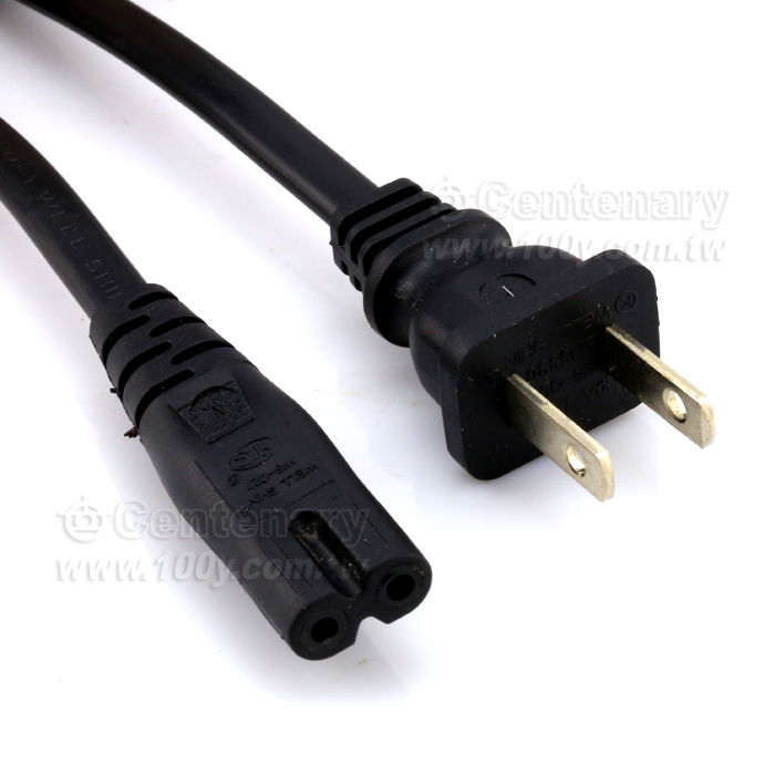 2扁帶孔插8字尾電源線 2M - 109766 產品圖片