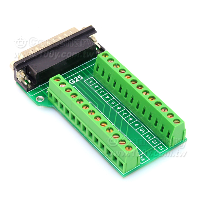 DB25 Male Transfer Terminal Module/ Nut - 106295 Product Image