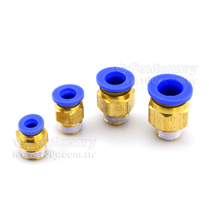 PC thread copper pneumatic connector - 110552 Product Image