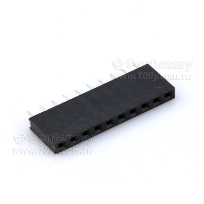 TE_2.54mm Pitch SIL Vertical PC Tail Socket Assembly - 110433 Product Image