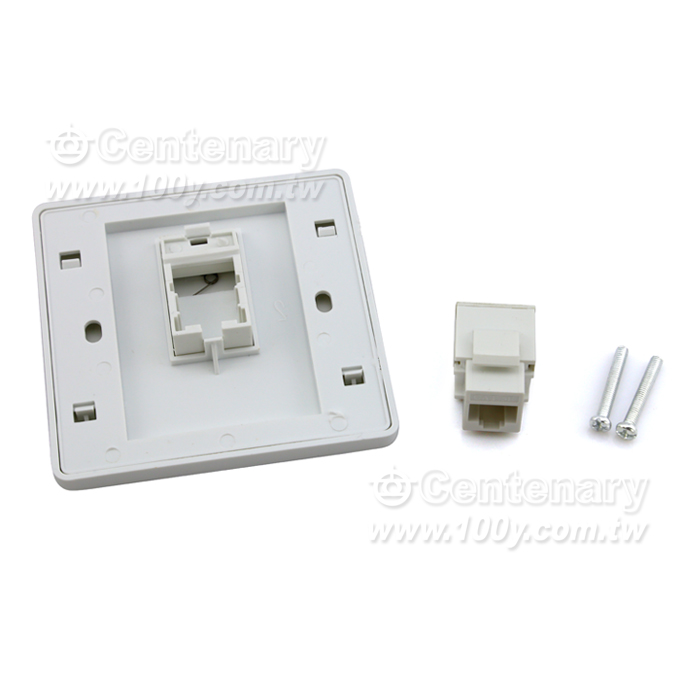單口網路面板 帶網路模塊RJ45 - 108362 產品圖片