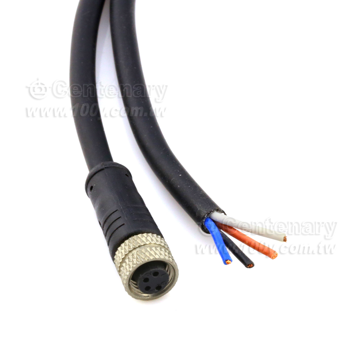 Straight Hole In The First Four Female Head M12 Waterproof Sensor Cable - 112515 Product Image