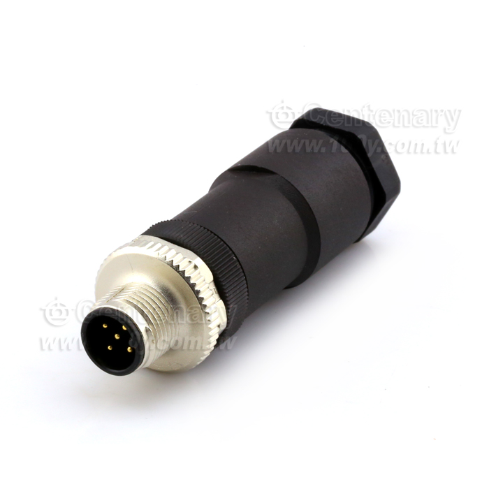 Male Cable Connector, Power M12 Connector A-Coding - 110863 Product Image