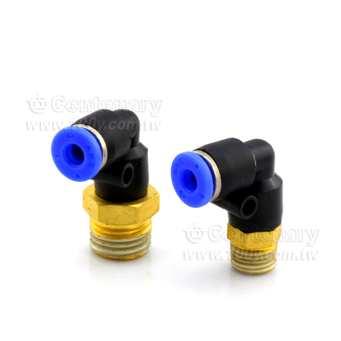 PL螺紋快速氣動彎接頭L型  接管口徑8mm - 44629 產品圖片