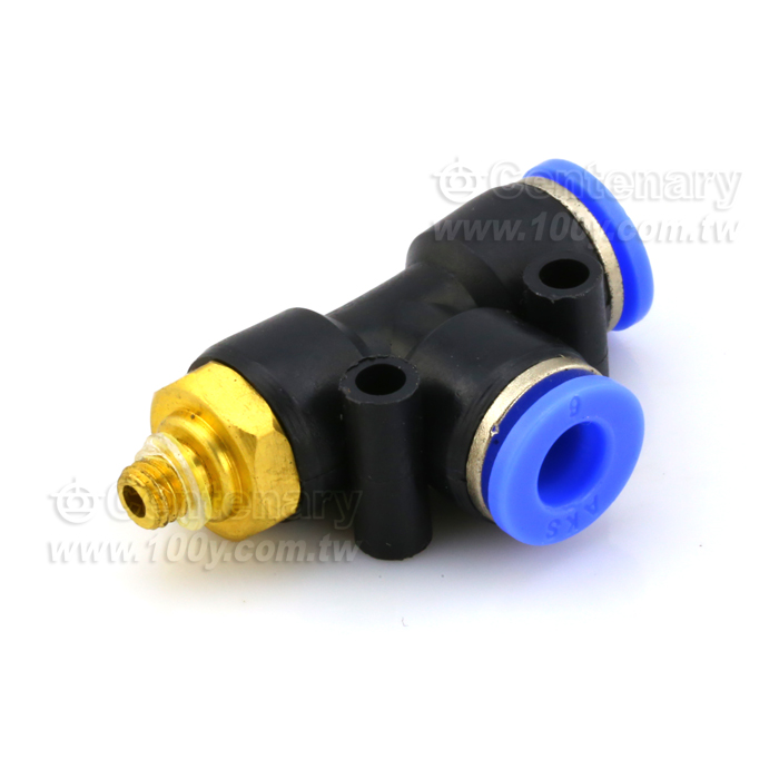 氣動氣管快速接頭螺紋側三通PD 接管口徑:6mm - 111301 產品圖片
