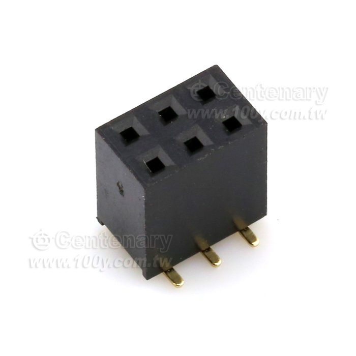 2*10 SMD雙排針母座 黑体:7mm P:2.54mm - 72762 產品圖片
