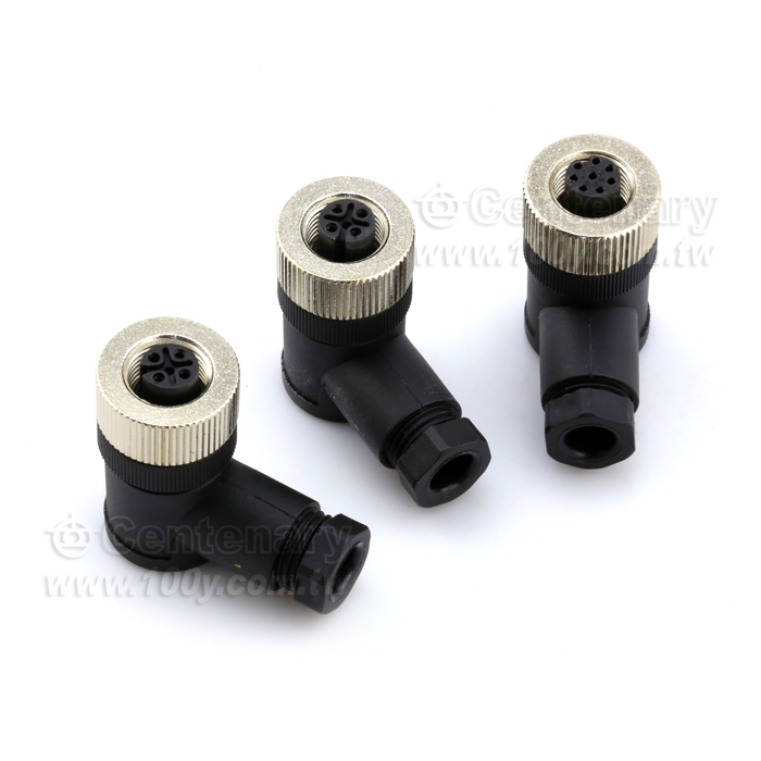 Elbow 8P Female 90 Degress/ M12 Sensor Waterproof Connector - 112295 Product Image