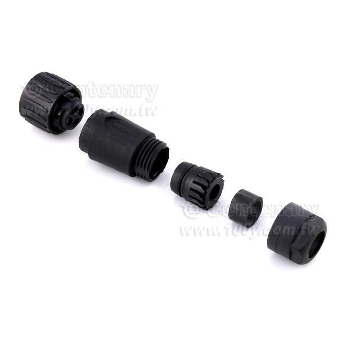 Male cable connector straight, with internal strain relief clamp and/or clamping ring, cable diameter 6 - 12,5 mm - 113022 Product Image