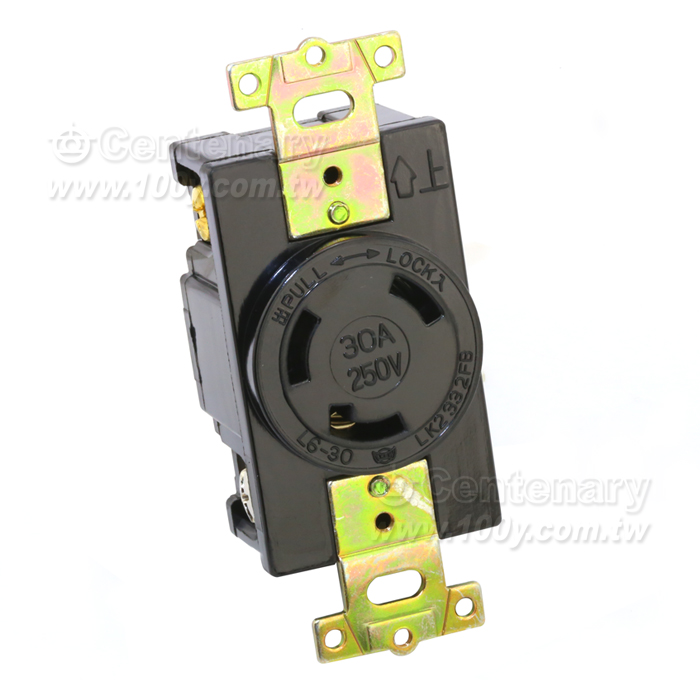 L6-30R 引掛式插接器 (電木) 3P30A / 250V - 43066 產品圖片