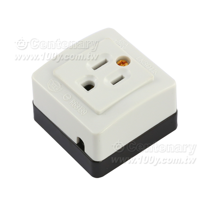 H型付接地明插座 15A/125V - 8719 產品圖片