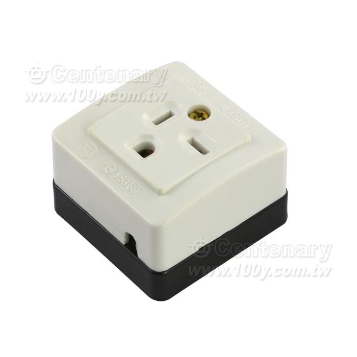 T型付接地冷氣明插座 20A/250V  - 11411 產品圖片