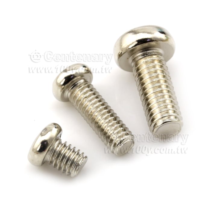 圓頭⊕字機械牙鍍鎳螺絲 M4*30mm - 65074 產品圖片