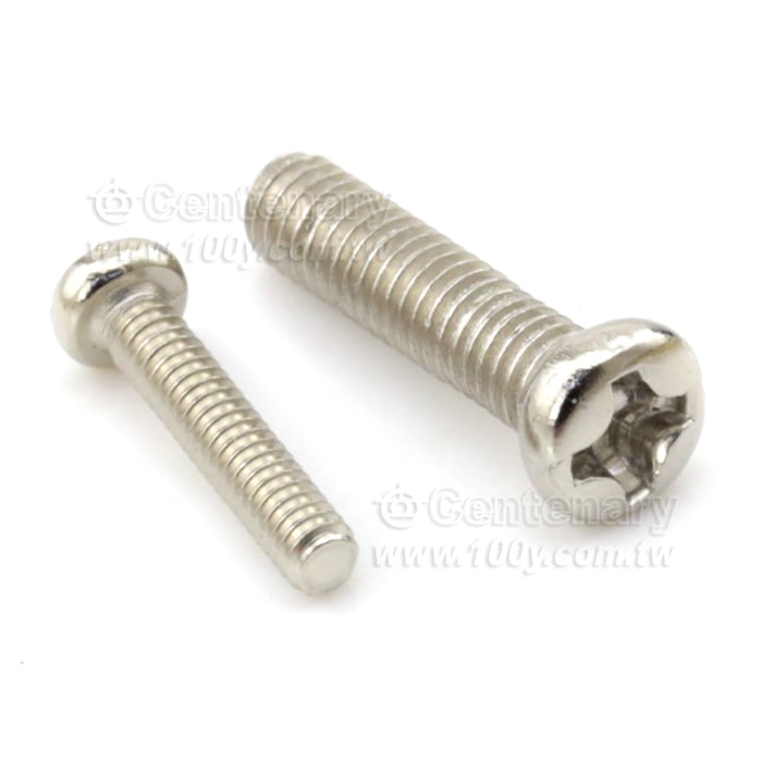 圓頭⊕字機械牙 鍍鎳螺絲 M2*8【ROHS】 - 59672 產品圖片